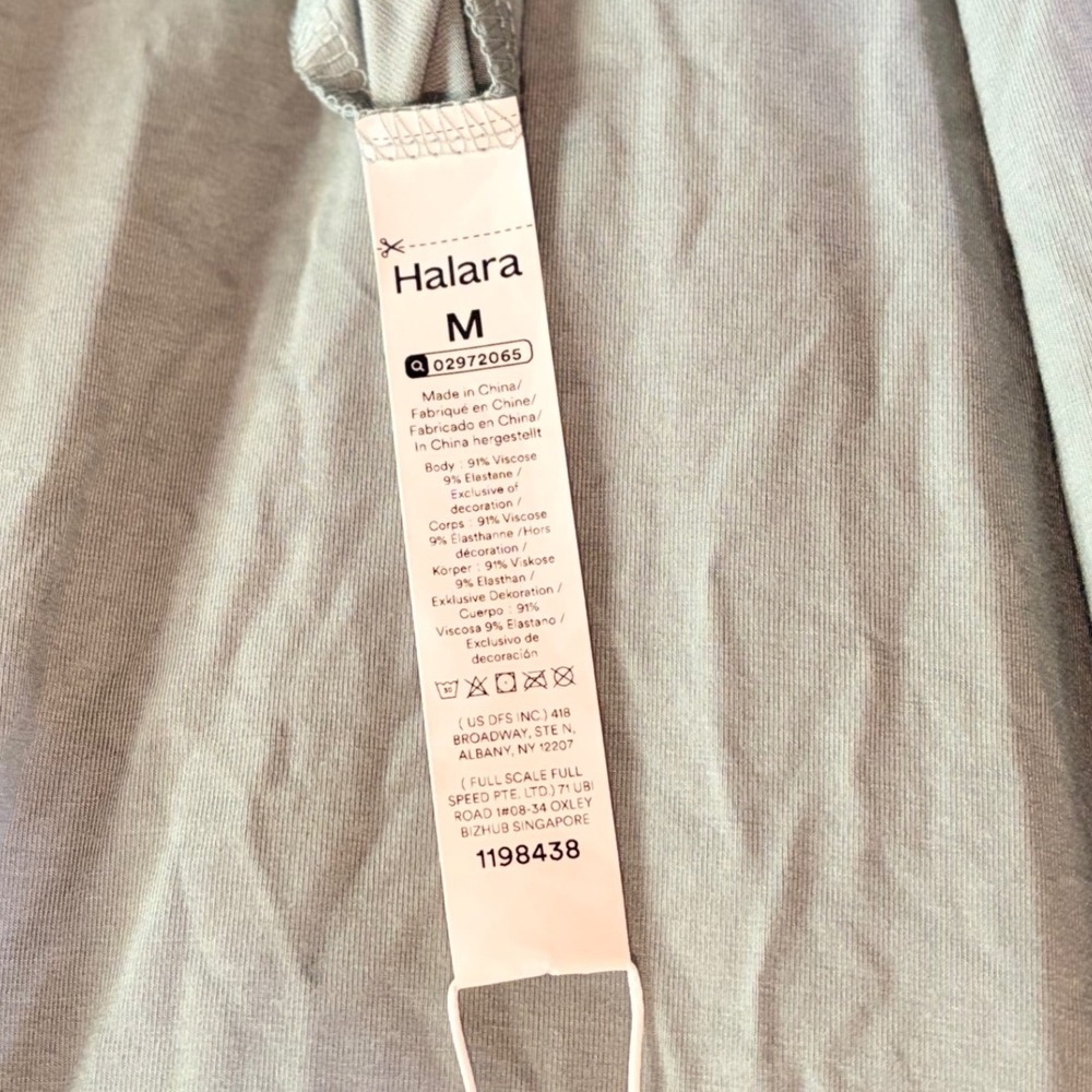 Halara Women Halter Tie Back Built-in Bra Maxi Dress with Pockets Sage Green M - Picture 6 of 7